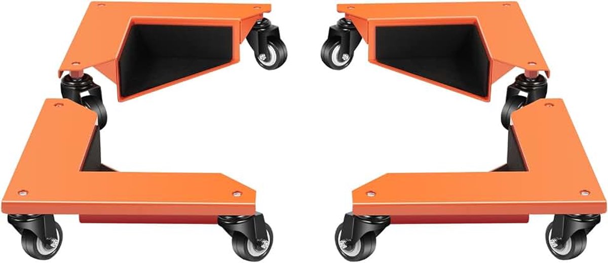 Set van 4 meubelwielen, belastbaar tot 650 kg, voor hoekbureaukasten