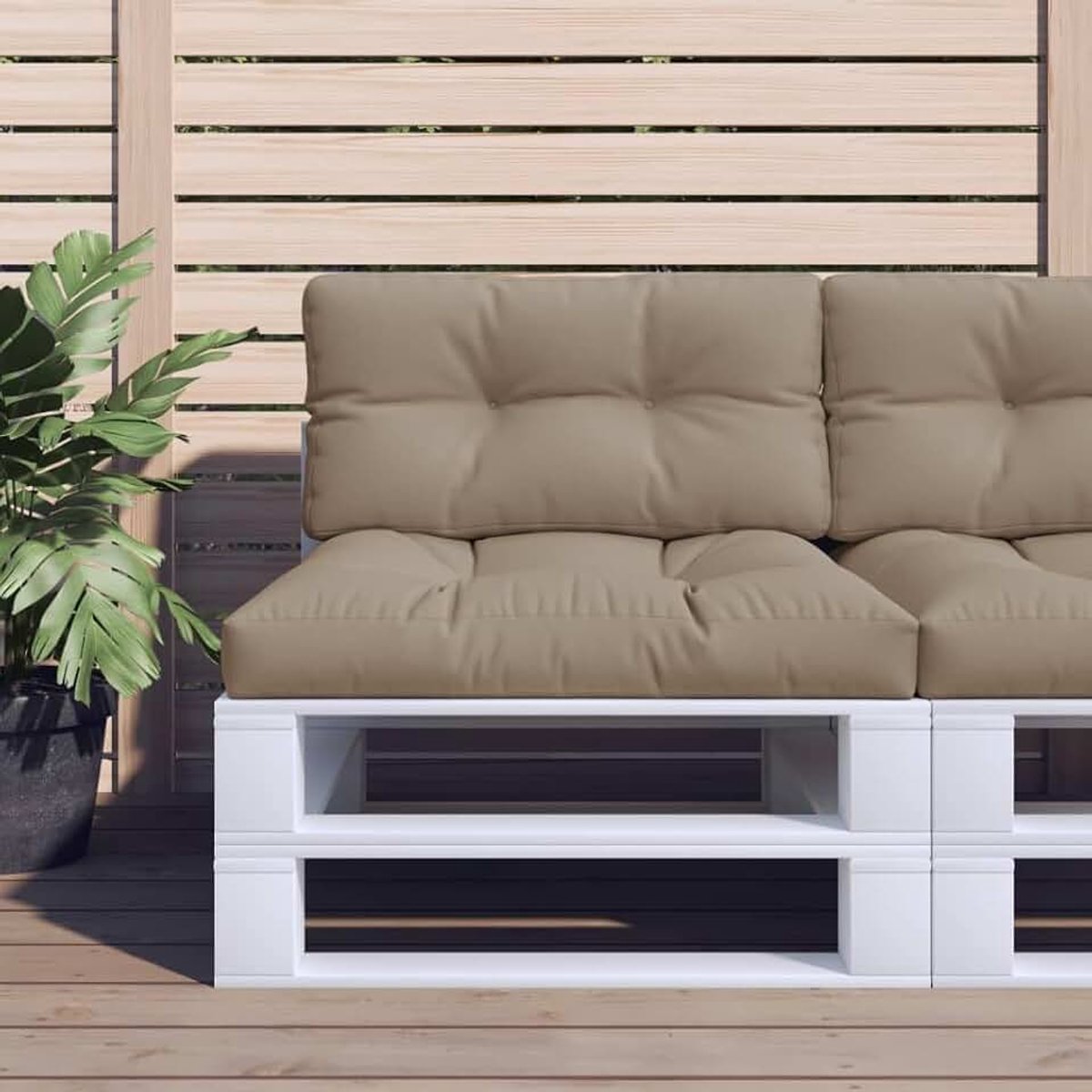 Bladpatroon, 70 x 40 x 12 cm, outdoor kussen van duurzaam polyester met zachte holle vezelvulling, voor tuinmeubelen en woonkamer