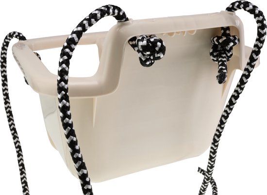 Plasto Baby Schommel Zandkleur - Babyschommel - Met Touwen - Max 25 kg - Special Edition Zachte Neutrale Kleuren - Gemaakt in Finland - Vanaf 10 Maanden — afbeelding 2