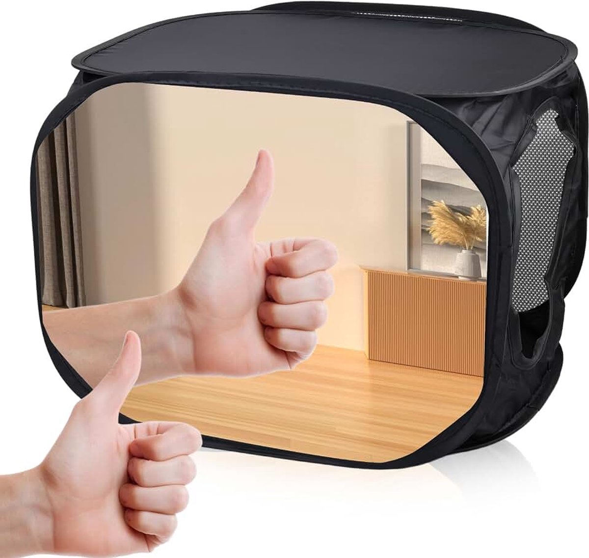 Therapiespiegel voor herstel na een beroerte, professioneel hulpmiddel voor handtherapie na een beroerte, spiegeltherapiebox voor handrevalidatie bij PLP, CRPS en zenuwletsel, 25 * 25 * 35 cm