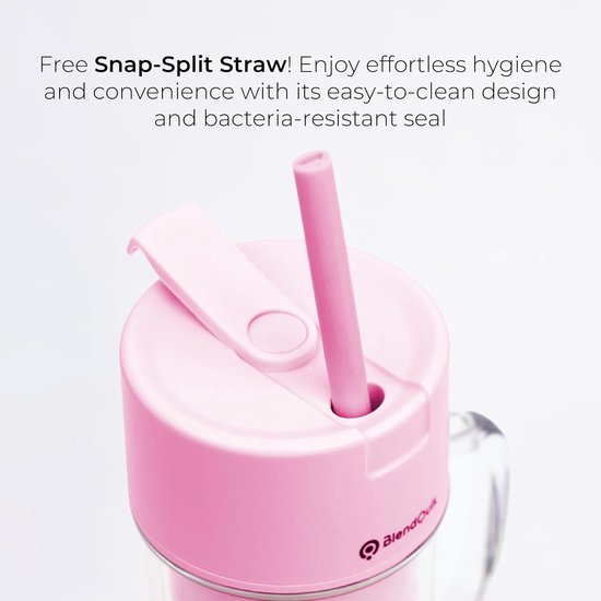 Draagbare Blender - Mini Shaker - Gezonde Drankjes Maken - 10-Blade Systeem - 14oz Capaciteit - Roze — afbeelding 4