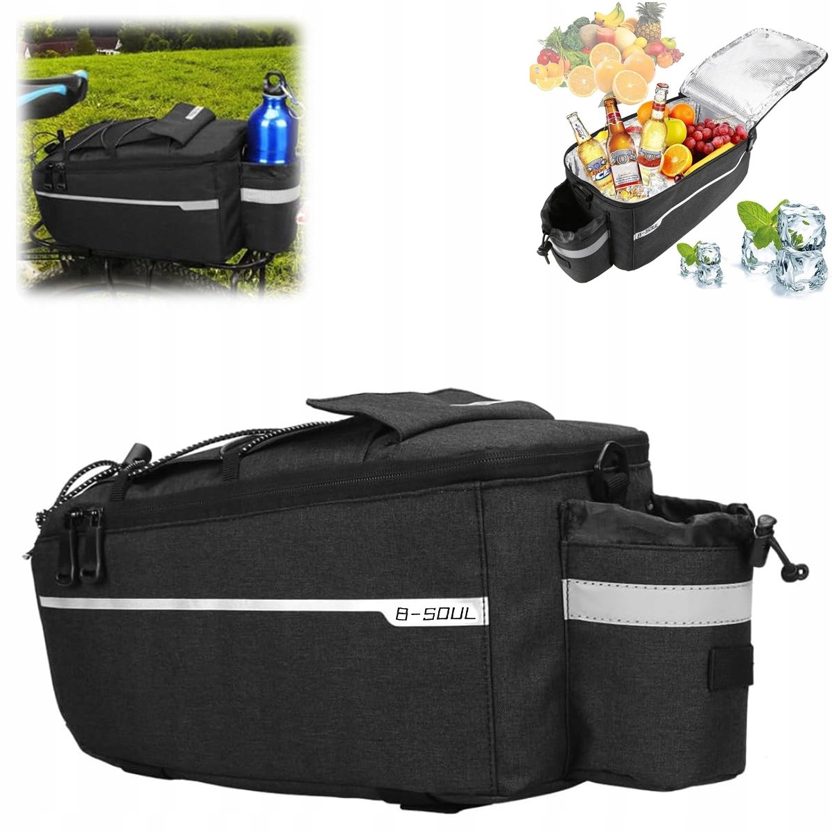 10L Fietsbagagedrager Tas Thermisch, waterdicht & reflecterend