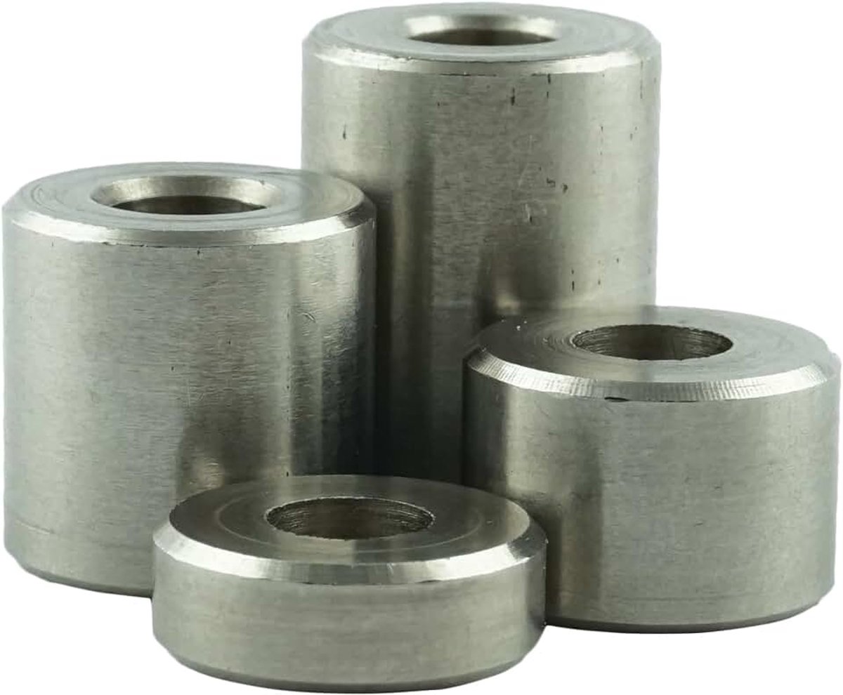 Afstandshuls van roestvrij staal voor M6 (10 stuks) - Ø buiten: 15 mm; Ø binnenkant: 6,5 mm; lengte: 5 mm - afstandhouder - afstandhouder - VA afstandshuls - roestvrij