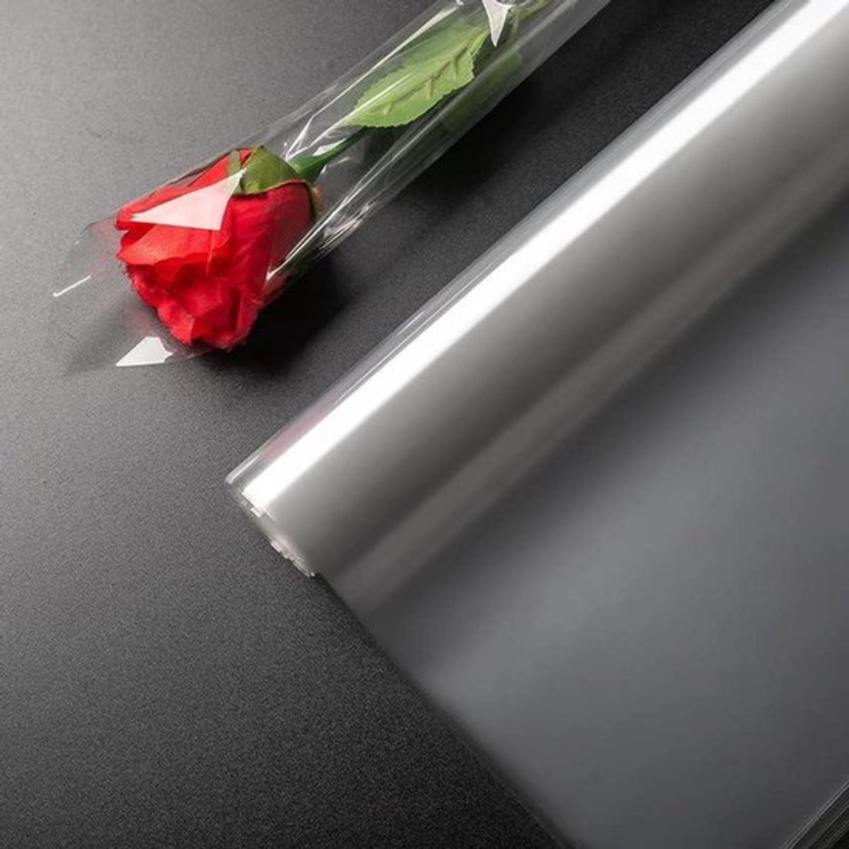 Cadeaupapierrol voor inpakken geschenken - Voedselveilig - Bloemenfolie - Transparant - 40 cm x 15 m