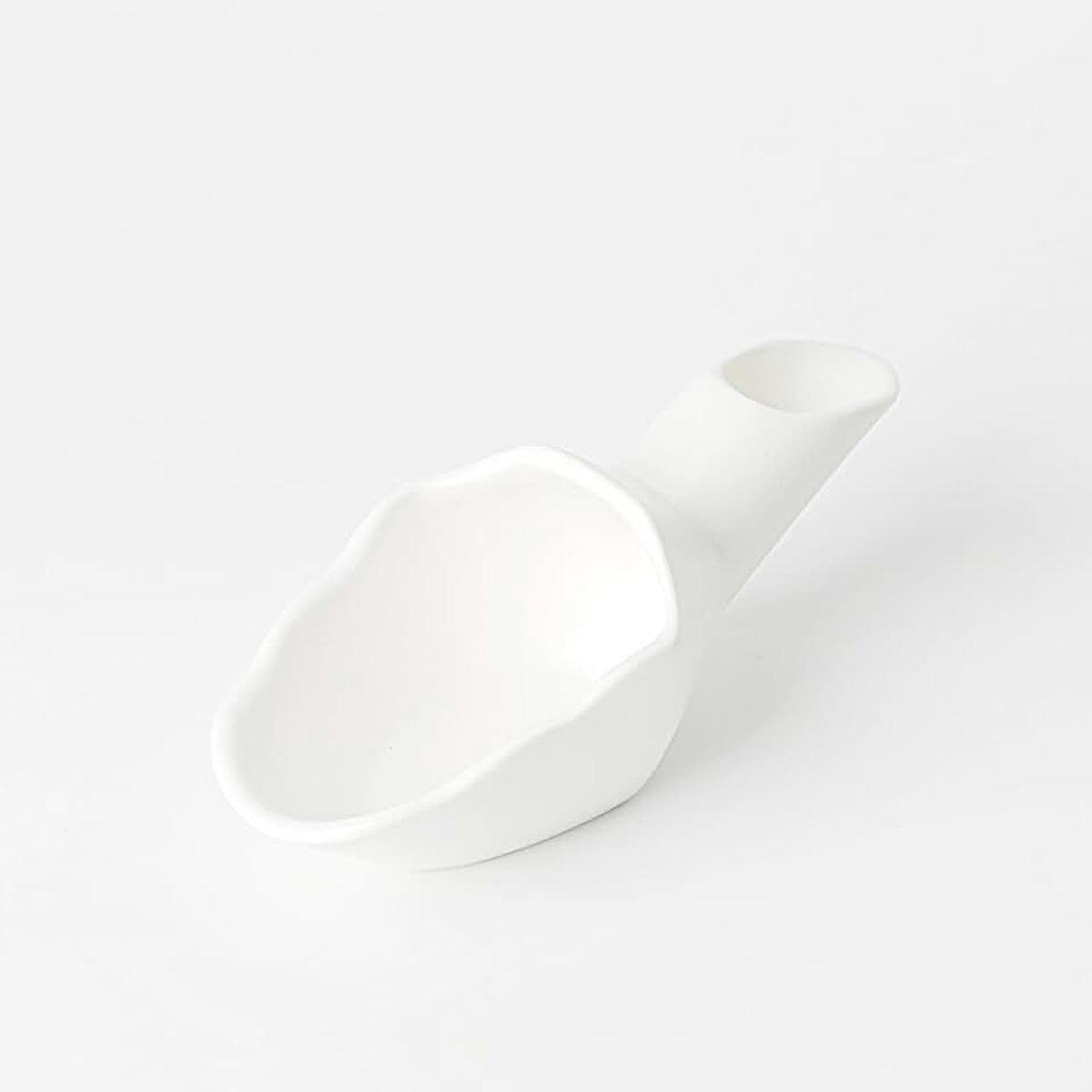 Koffieboon maatschep met trechter koffieboon doseerbeker keramische gemalen koffielepel voor koffie thee suikermeel (Wit)