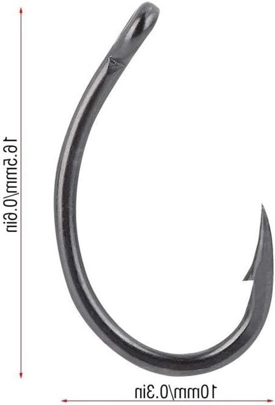 Byshayne- Vishaken 30 Stuks - Koolstofstalen Haken - Sterke/duurzame Constructie - Gesloten Ooggat - Scherpe Haakpunt - Vissersuitrusting - Haak van Byshayne — afbeelding 2