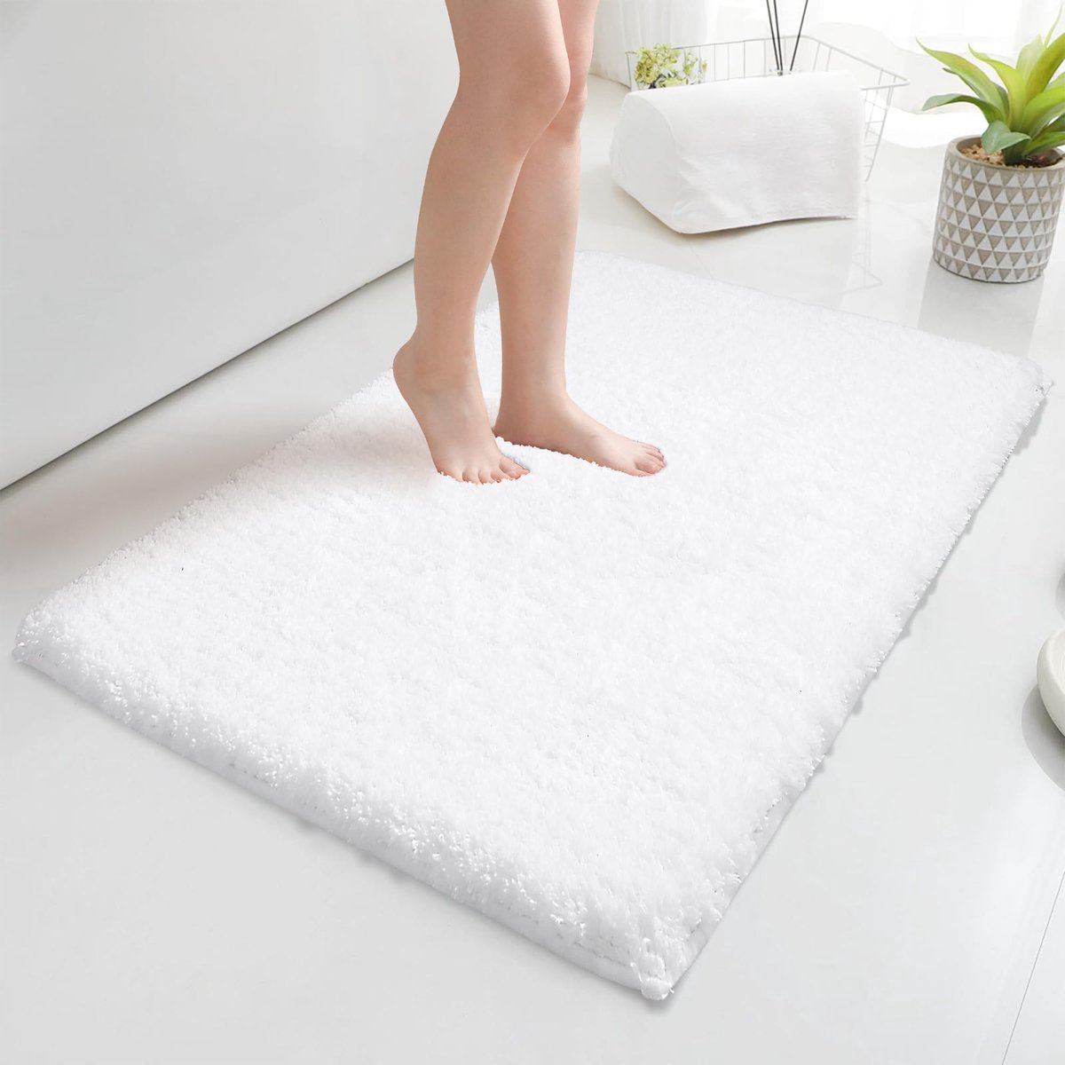 Badkamertapijt 80 x 120 cm - Antislip microvezel - Waterabsorberend - Zachte douchemat - SnelShoppen