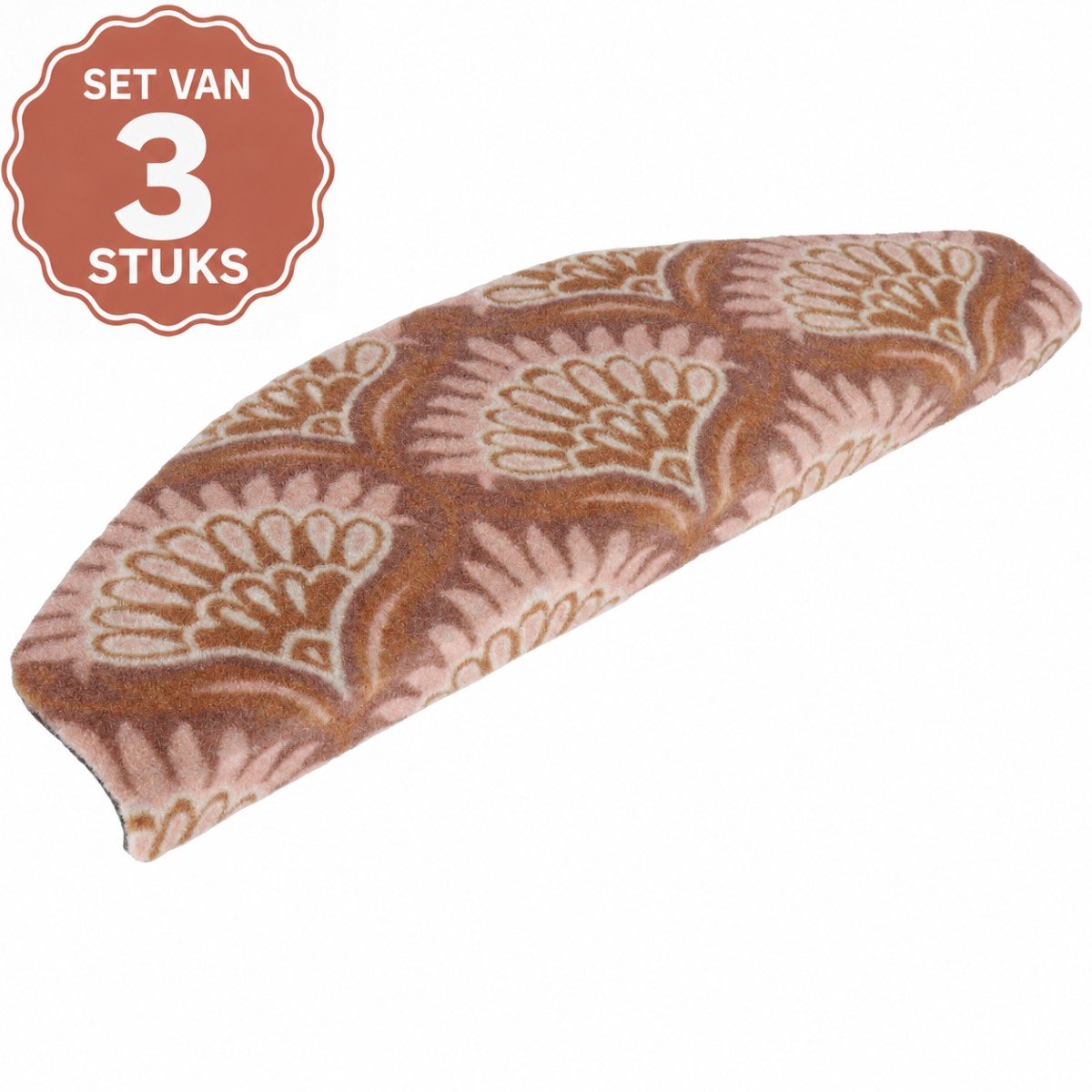 Stairkiss - Trapmat - Imke Candy - 17 x 56 cm - Set van 3 stuks - halve maantjes - incl. bevestiging