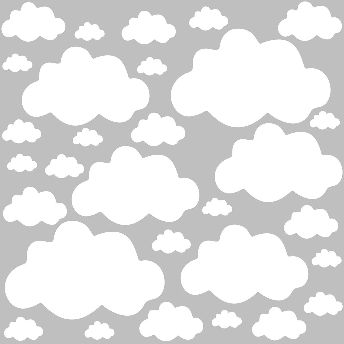 Wolken muurstickers kinder kamer - zelfklevend wit - decoratie voor babykamer - eenvoudig aan te brengen - SnelShoppen