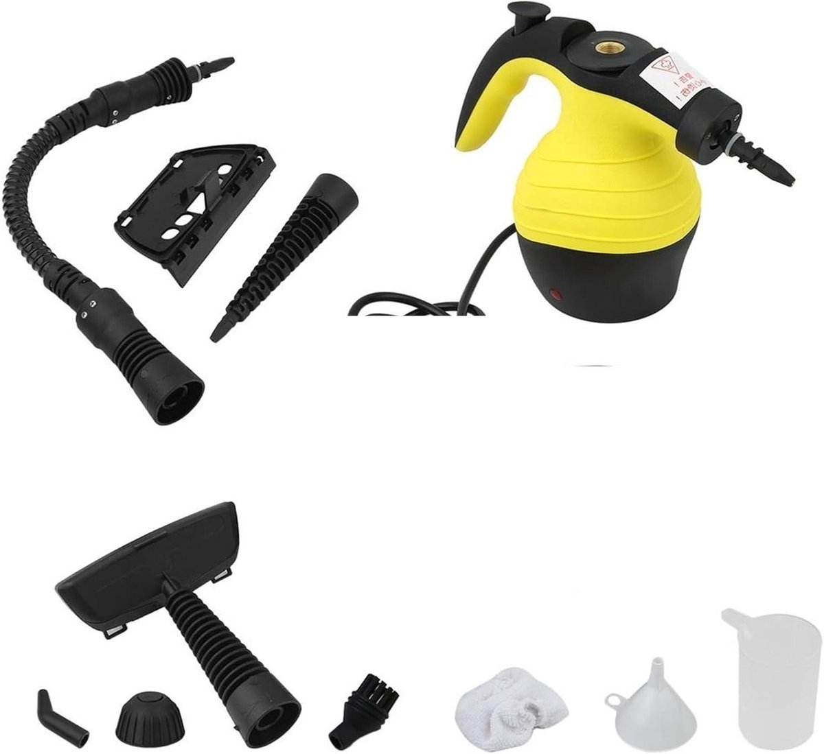 Stoomreiniger Handheld - Krachtige Stoomreiniger - Hygiënisch Huis - Hoge Druk Stoom - 250 ml Tank - Geel
