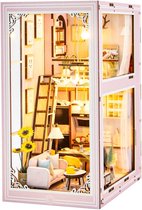 Booknook Pink Loft - 3D Puzzel met Handleiding - DIY - Miniatuur Modelbouw Hout Kinderen en Volwassenen - Houten bouwpakket - Assemblr