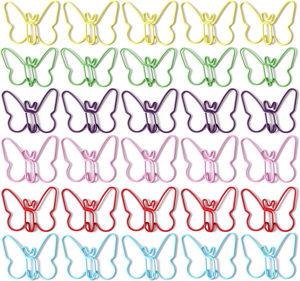 Klemmen - Examenmap - Examenpaperclip - kantoor clips - Kantoormappen - kantoor mappen - Papierklemmetjes - 30 stuks - Meerkleurig