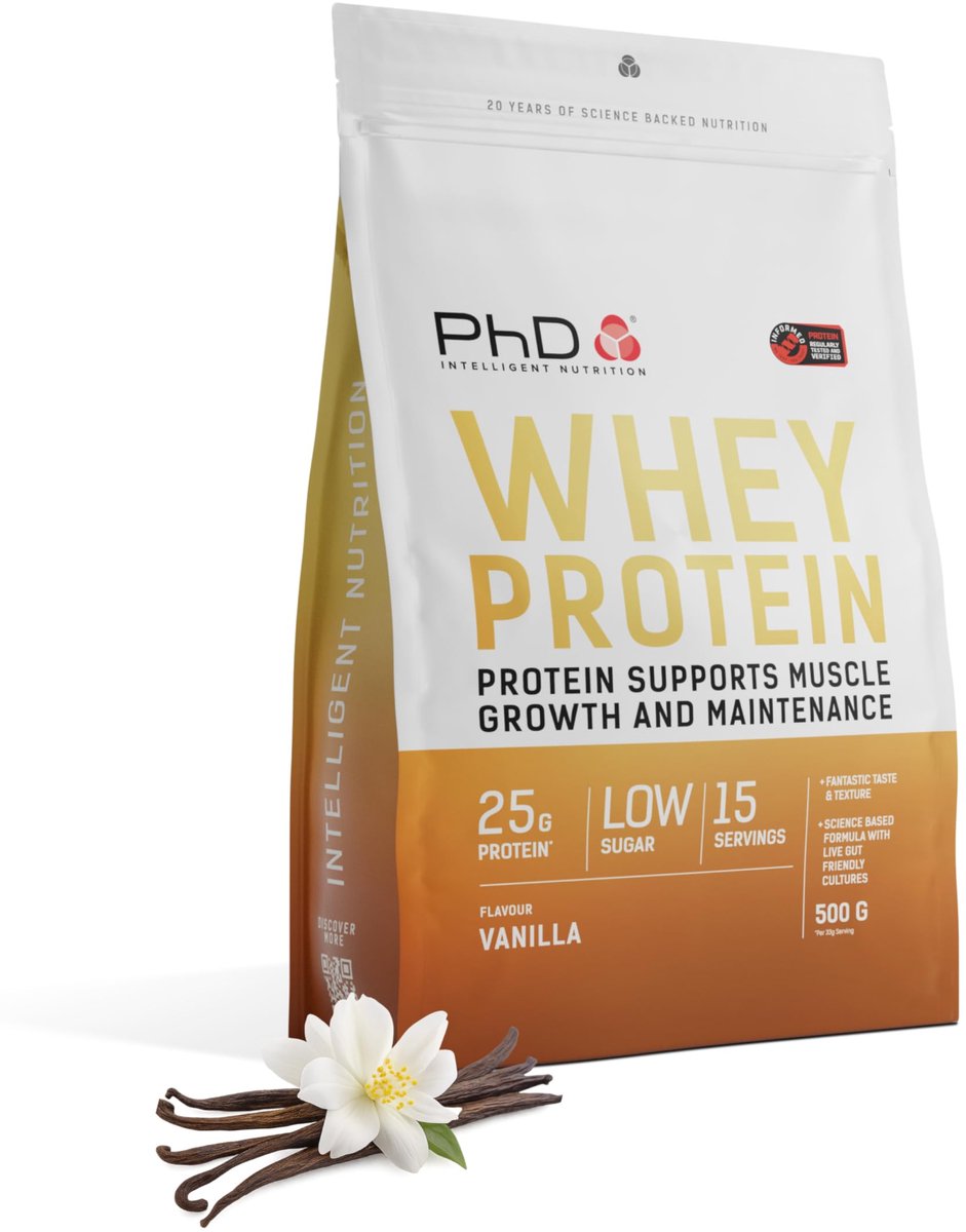 PhD Whey Protein (500g) Vanilla - Eiwitten - Wei-eiwit concentraat