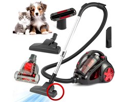 AG3100 Stofzuiger Zonder Zak - Stofzuigers - Vacuum Cleaner Zakloos - 8.5 Meter - 900W - Sterke Zuigkracht - HEPA Filter - Compact, Licht & Krachtig - Gemakkelijk Schoon Te Maken - Obsidian Red