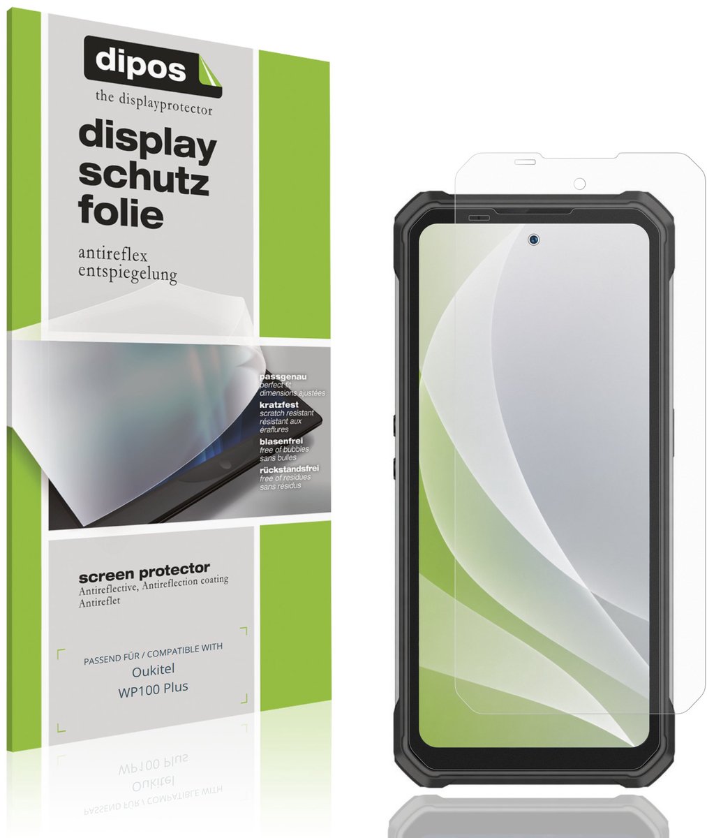 dipos – 4x Matte Beschermfolie geschikt voor Oukitel WP100 Plus | Krasbestendige & antireflecterende Screenprotector Ultra-Thin