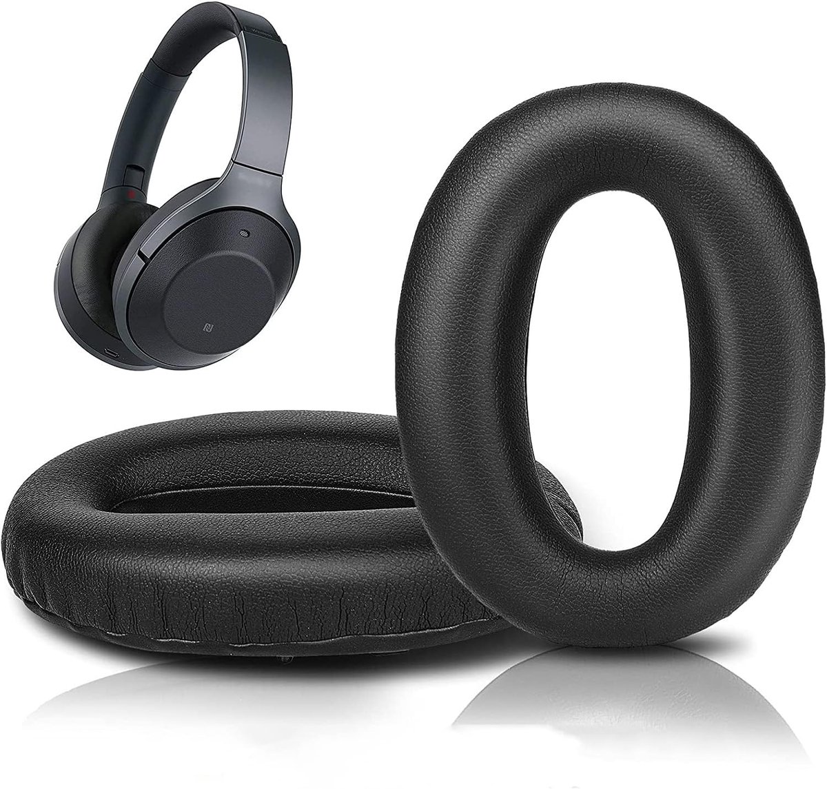 Oorkussens voor Sony MDR-1000X WH-1000XM2 hoofdtelefoon vervangingskussens zwart 1 paar
