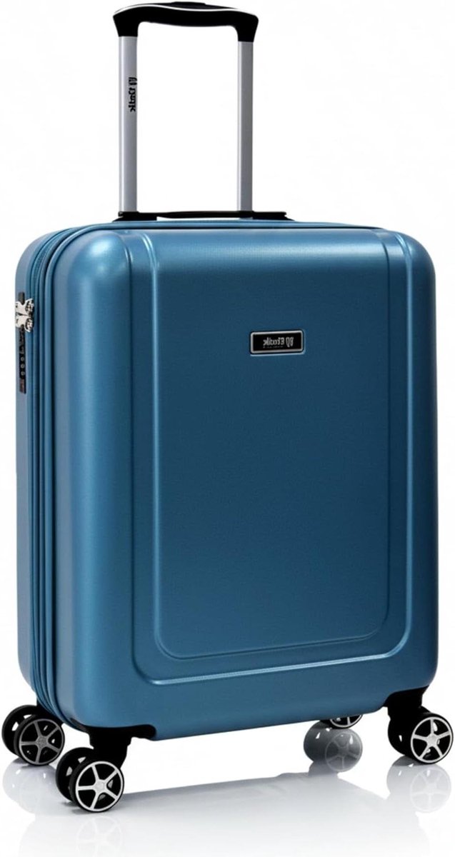 Reis Koffer - Handbagage Koffer - Veilig Reizen - Vier Dubbele Wielen - 20 Inch - Aqua Blauw