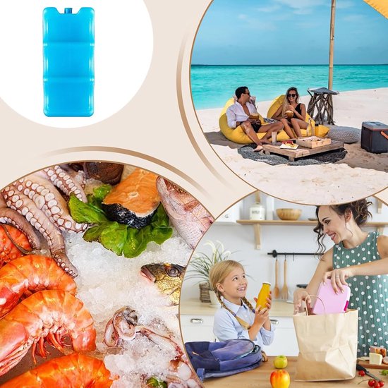 Koelelementen Lunchbox - IJscontainers Vrieser - Gekoeld Transport - Langdurige Koeling - 400 ml - Golf — afbeelding 2