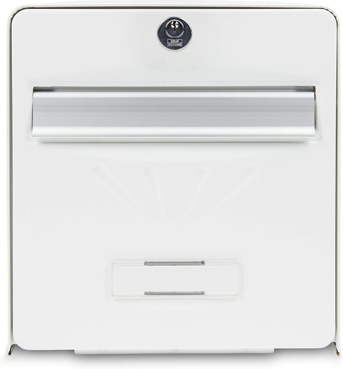 Brievenbus met vergunning - Postbus staal - Post ontvangen - Volledige deuropening - 365 x 28 x 31 cm - Wit