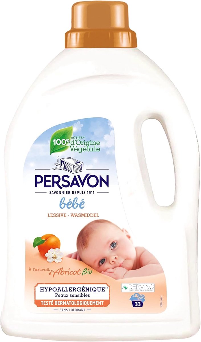 Wasmiddel voor baby's 1500 ml - abrikozengeur - hypoallergeen - veilig voor gevoelige huid - SnelShoppen