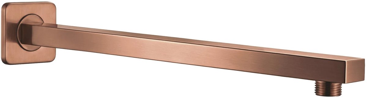 Rea - Vierkante Douchearm Js-9022brg 40cm Brush Copper - 3 x 40,5 x 2,8 cm