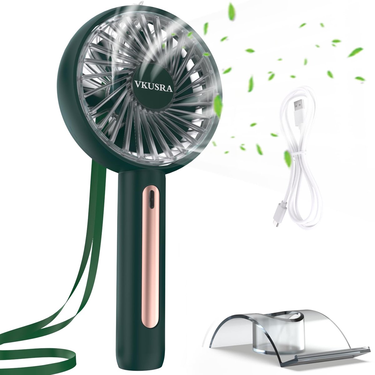 Handventilator oplaadbaar - kleine accu ventilator - 4 windsnelheden - ideaal voor reizen - SnelShoppen