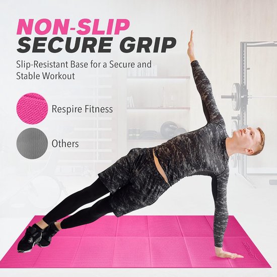 Lichtgewicht opvouwbare yogamat voor op reis - Antislip, 3-laags, essentieel voor fitness en training — afbeelding 2