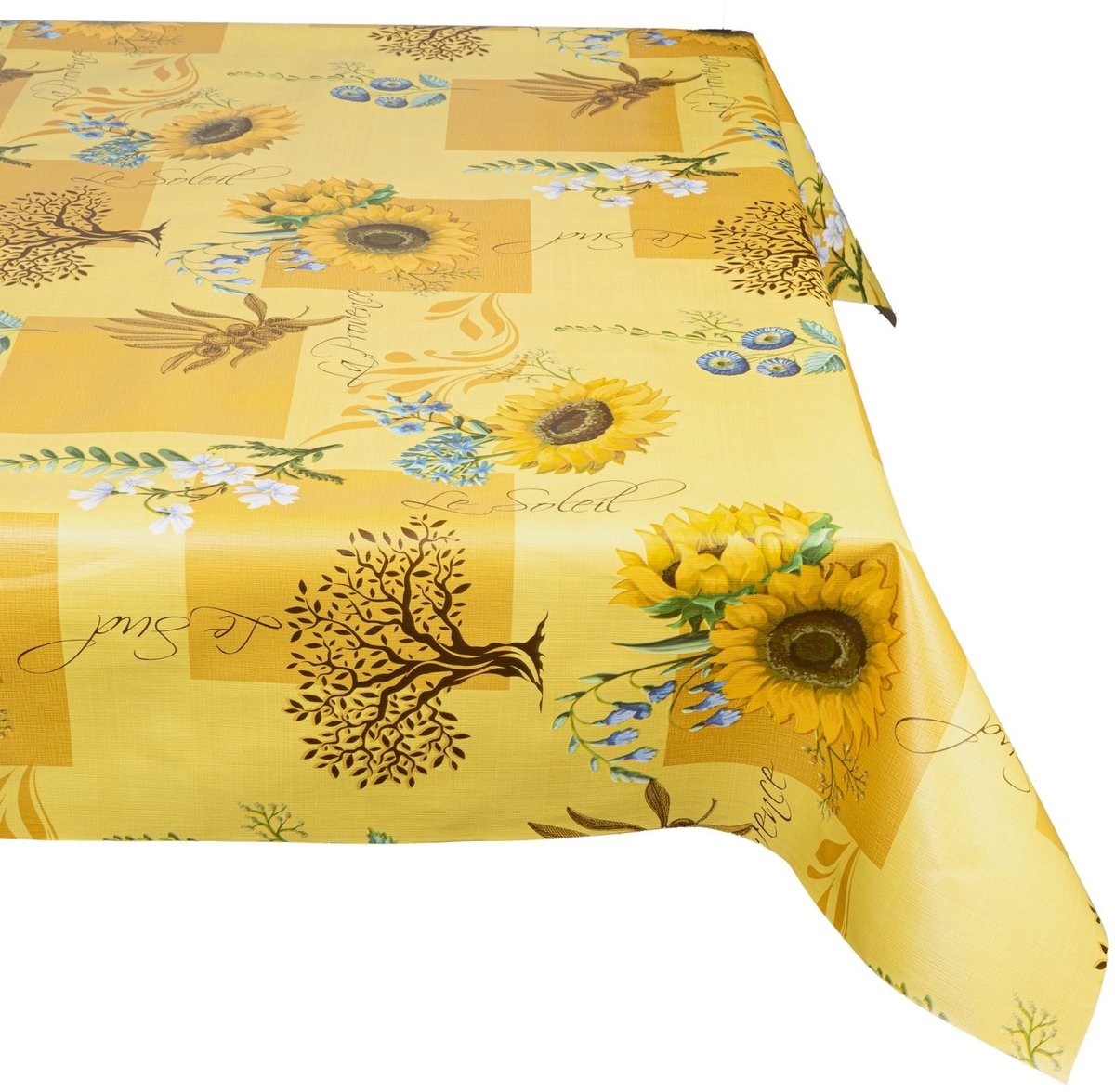 ANRO Tafelkleed Zonnebloemen Meerkleurig Ovaal 260x140cm Rechte rand Afwasbaar Waterafstotend
