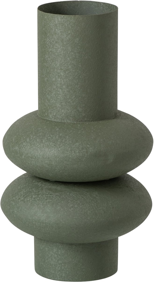 J-Line Vaas - metaal - olijfgroen