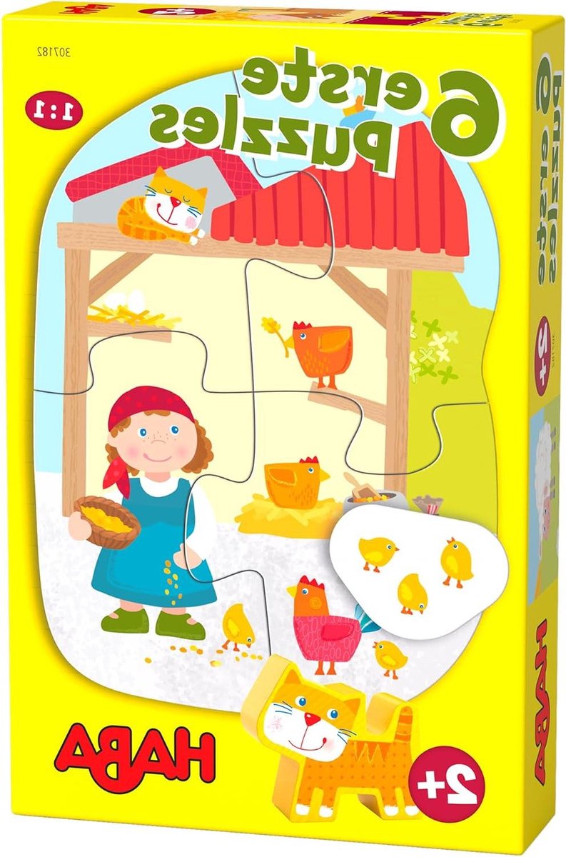Boerderij Puzzels - Eerste Puzzels - Leren Puzzelen - 6 Verschillende Motieven - 4 Delen Max - Meerkleurig