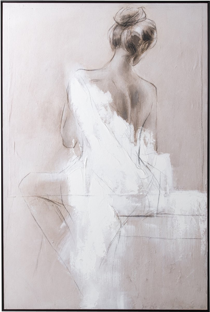 J-Line Schilderij Dea - acryl - beige/wit