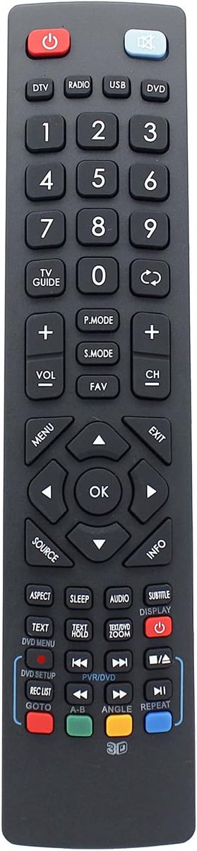 Afstandsbediening voor Sharp Aquos 22CFE4012E 24CHE4000ES 24CHF4011K 32DHF4041K 49CFE4041E