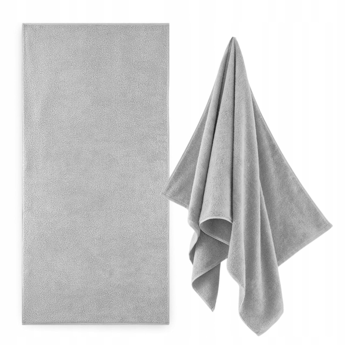 Zwoltex Kiwi 2 Grote Badhanddoek 50x100cm Dik Grijs 500g