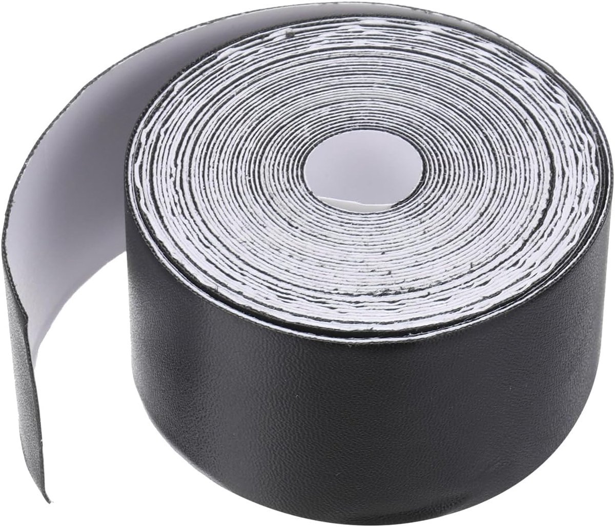 Racket Hoofd Bescherming Tape 1-3/8" x 16,4", Tennis Racket Tape PU Racket Hoofd Frame Guard Sticker voor Tennis Rackets Pickleball Paddles, Zwart