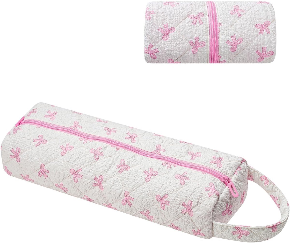 Haarstyling Tas, Opbergtas Voor Dyson Airwrap, Föhn, Krultang, Revlon Haarverzorging Gereedschap, Draagbaar & Opvouwbaar, Roze Strik