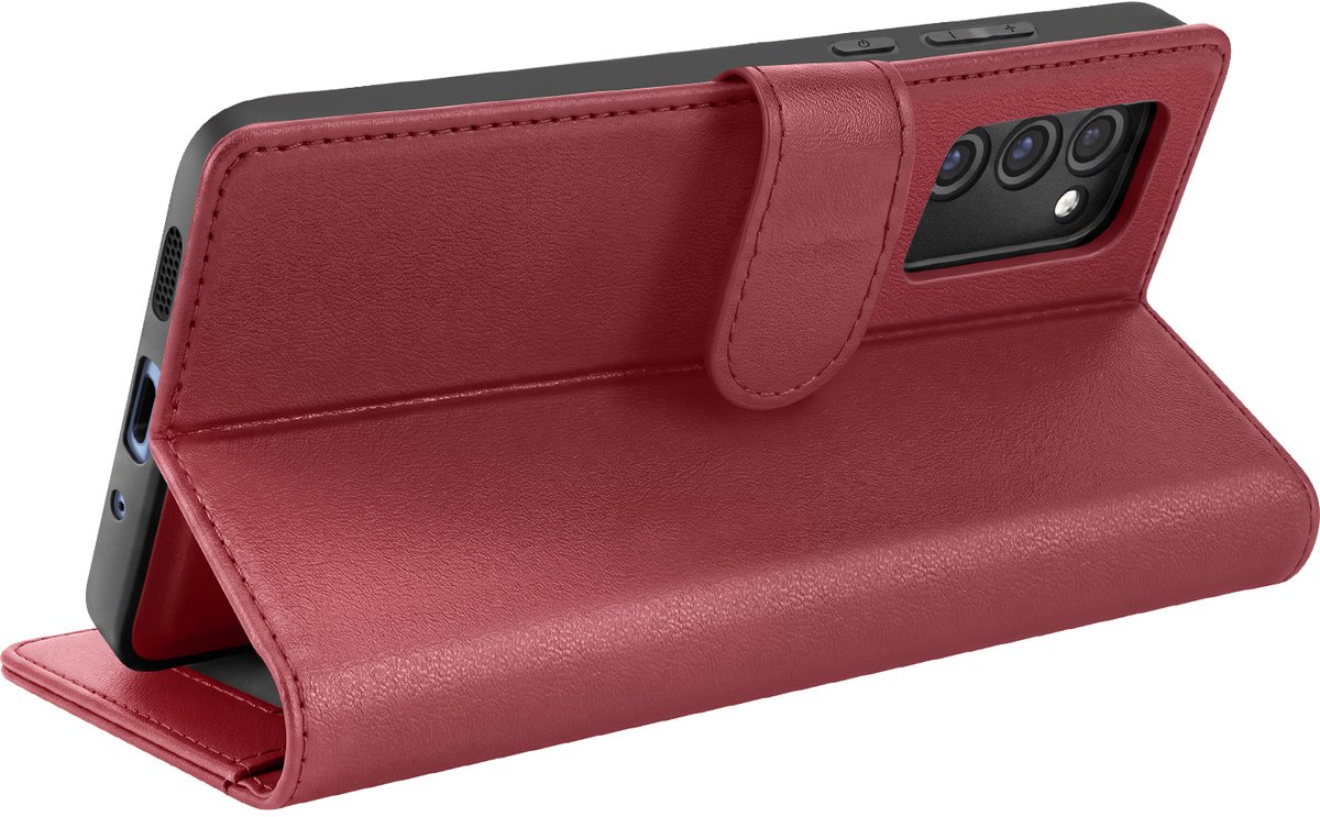 Mayaxess, Portemonnee Hoesje Geschikt voor Samsung Galaxy S20 FE Anti-RFID Afneembare Backcover, Rood