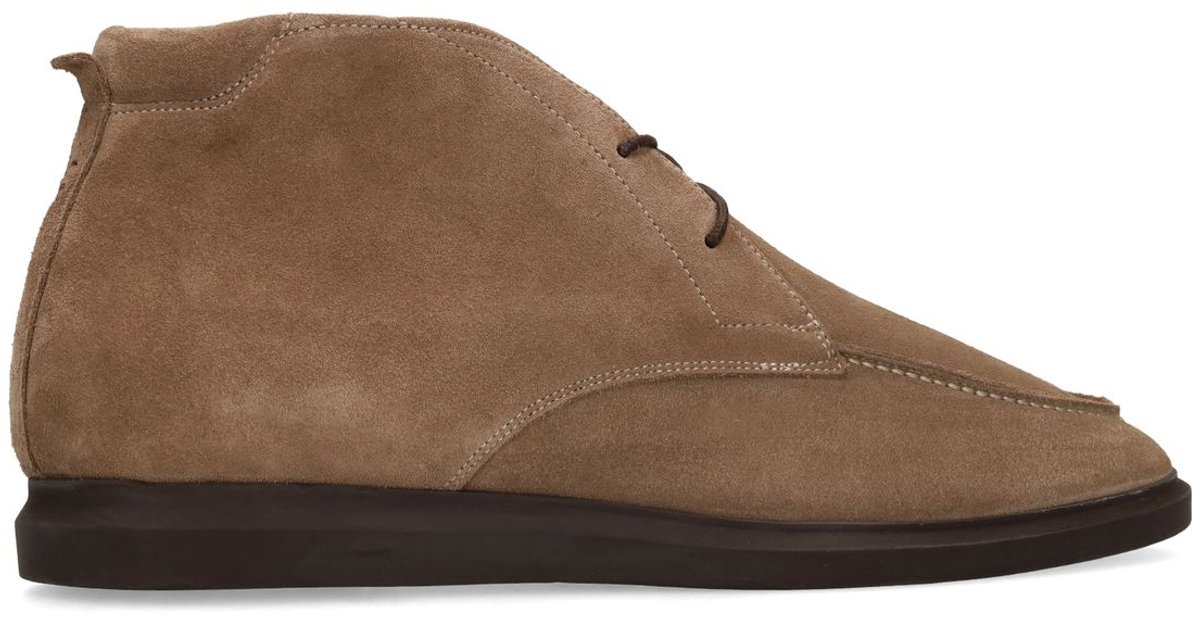 Manfield - Heren - Taupe suède desert boots - Maat 41