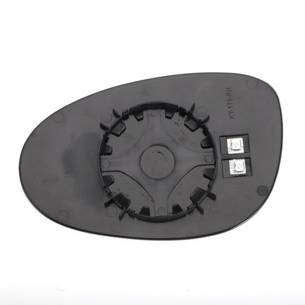 Zijspiegelglas Vervanging - Rechter Zijspiegel - Convex - Verwarmd - 19cm Diagonaal - Echt Glas, Plastic - Spiegelglas