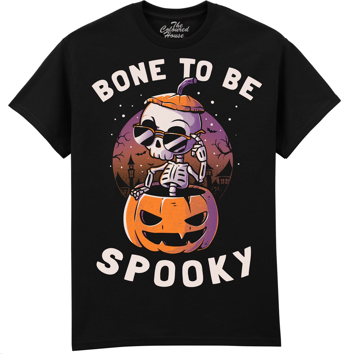 Skull Skelet Bone To Be Spooky The Coloured House T-shirt 3XL