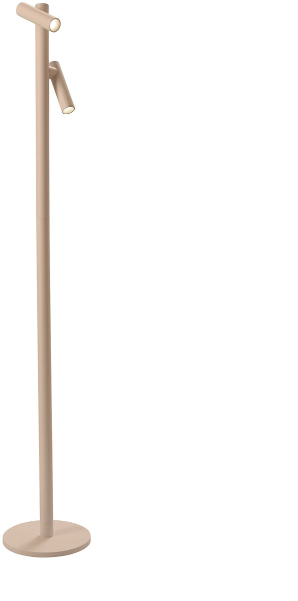 Sompex TUBO - zand, oplaadbare vloerlamp, 2-lichts - dimbaar - met los af te nemen element / accu tot 24 uur licht - ideaal als leeslamp