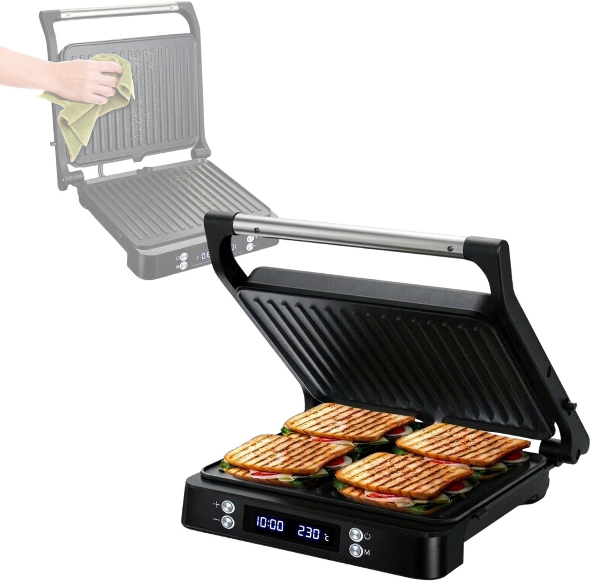 Zavio® Tosti Apparaat - Broodrooster - Tosti IJzer