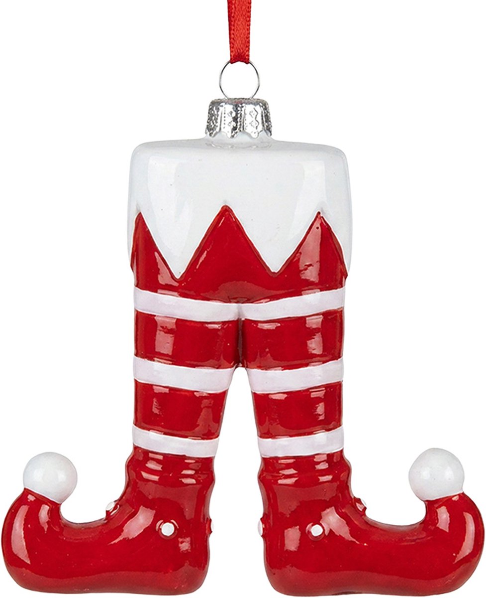 Clayre & Eef Kersthanger Kerstsok Rood Kunststof