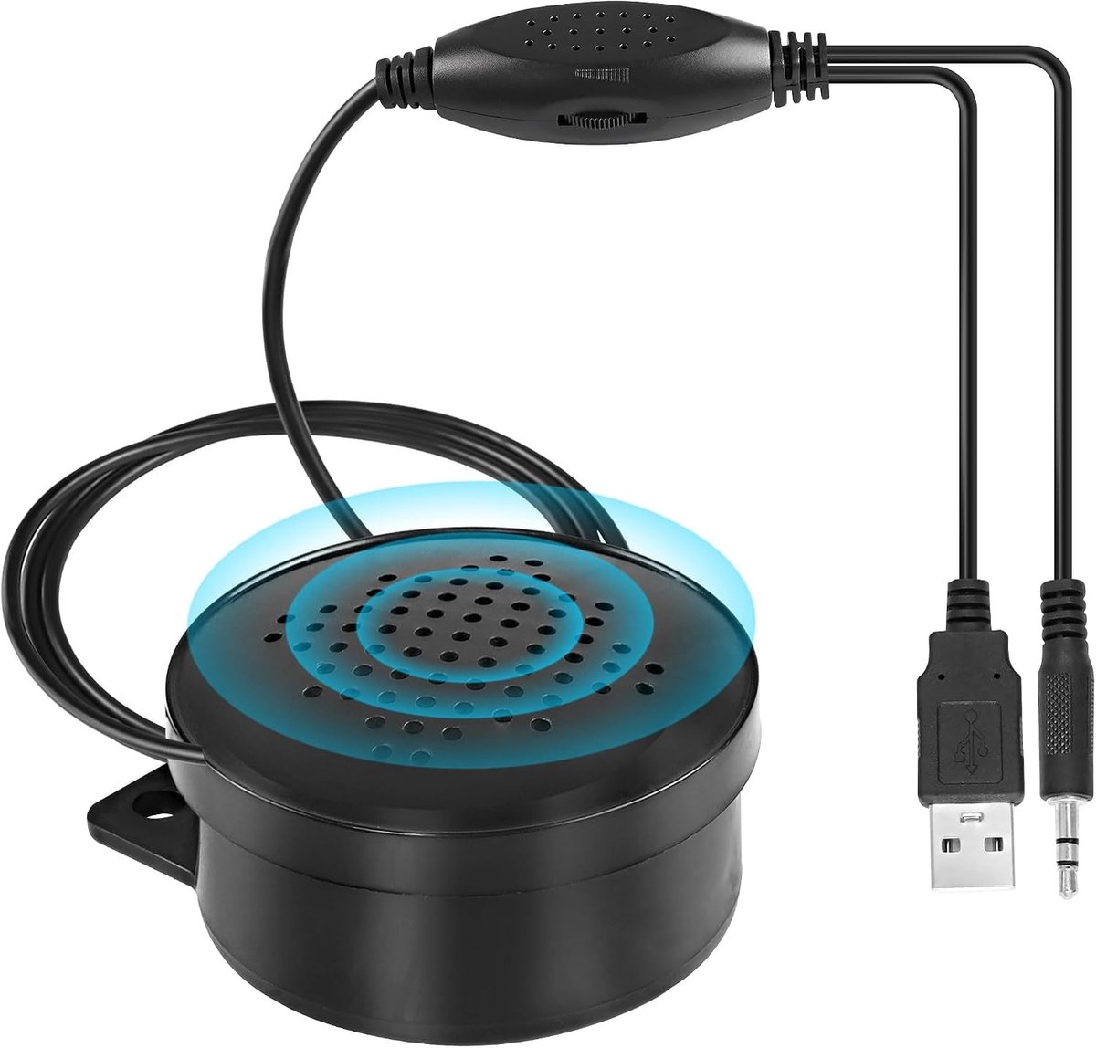 Mini soundbar - Zwart - 1,5 meter - USB-aangedreven met 3,5 mm AUX-ingang - Voor desktop en laptop