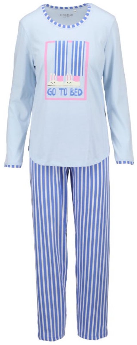 Ringella Katoenen dames pyjama blauw Ringella - Blauw - Maat - 50