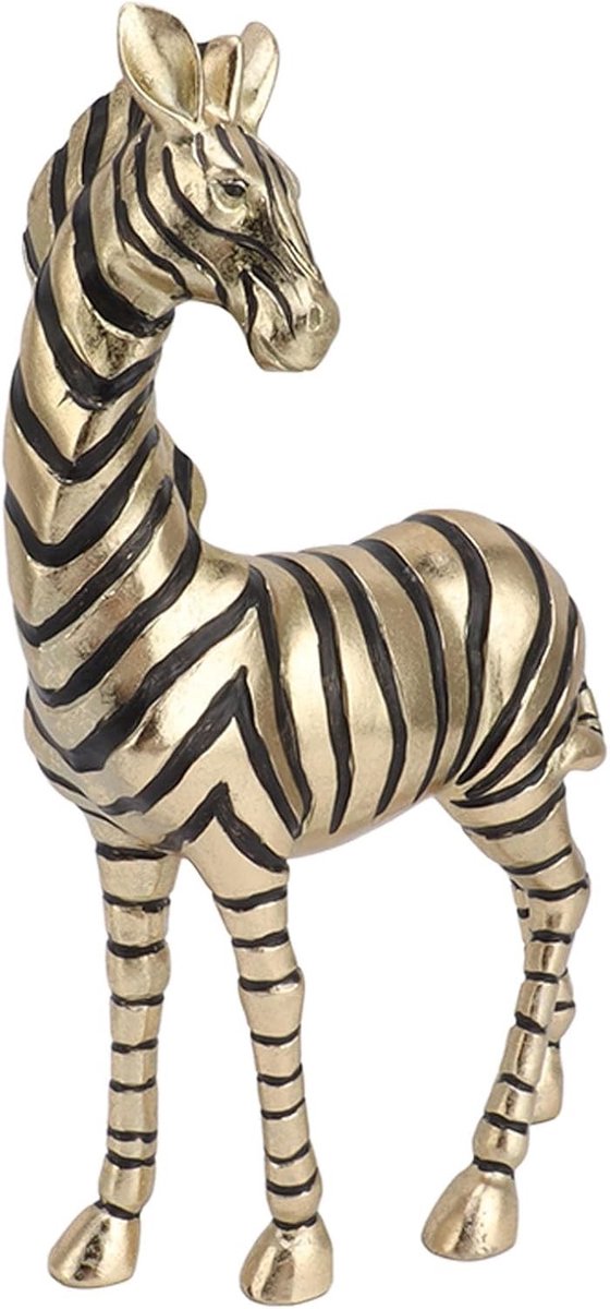 Realistische Zebra Beeld van Hars voor Hu decoration, Vivid Gouden Zebra Beeldje voor Verzamelingen en Bureau Decoratie