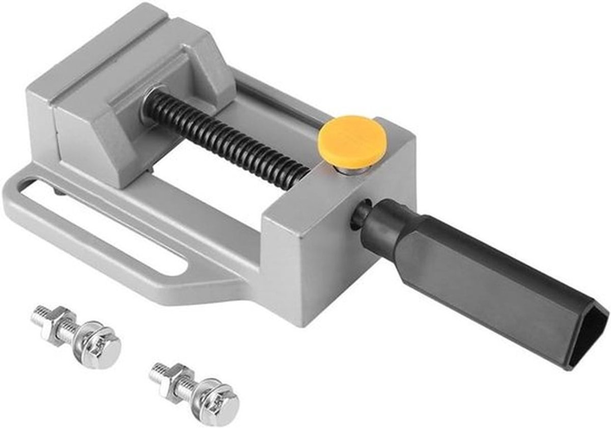 Aluminium snelsluiting platte klem - tafelkaak bankklem - graveren - bankgereedschap - geschikt voor houtbewerking - zilverkleurig.