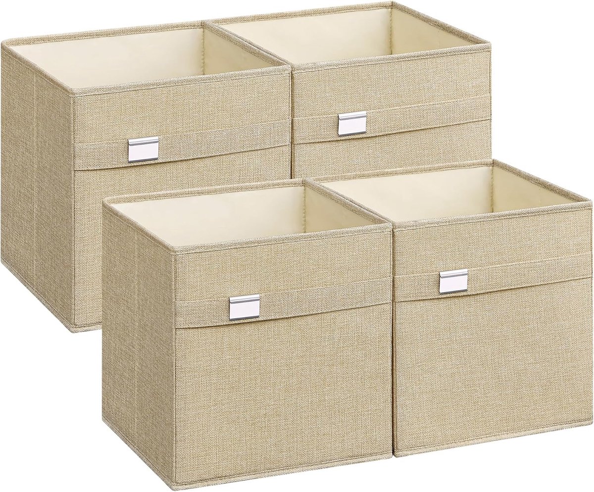 SONGMICS - kastorganizer - Wasbare Organizerdozen, Set van 4, Opvouwbaar, 30 x 30 x 30 cm