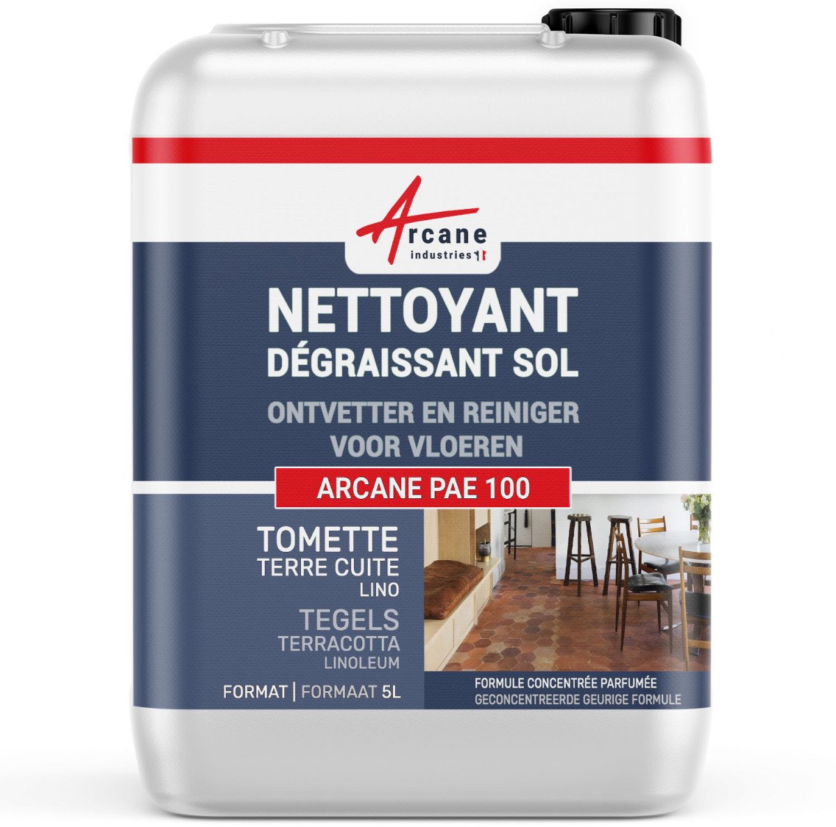 Ontvettende reiniger voor tegelvloeren en buitenvloeren - ONTVETTENDE VLOERREINIGER