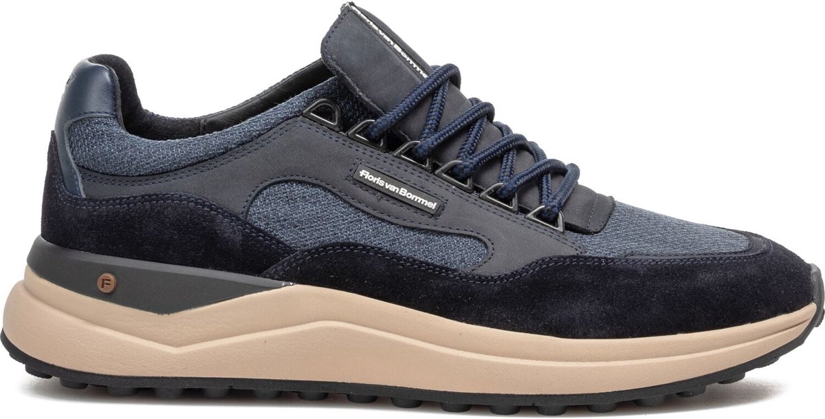 Floris Van Bommel Sfm-10235 De Trikker Sneakers - Textiel - Heren - Blauw - Maat 44⅔