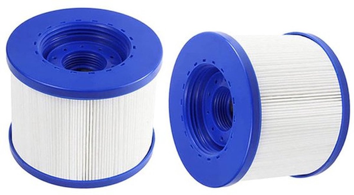 Zwembadfilters Dubbelpak - Compatibel met Clever Spa/Aquaparx - PET/Vliesstof - Buitendiameter 104 mm - Hoogte 82 mm - Optimaliseer pompvermogen - Filterpatroon